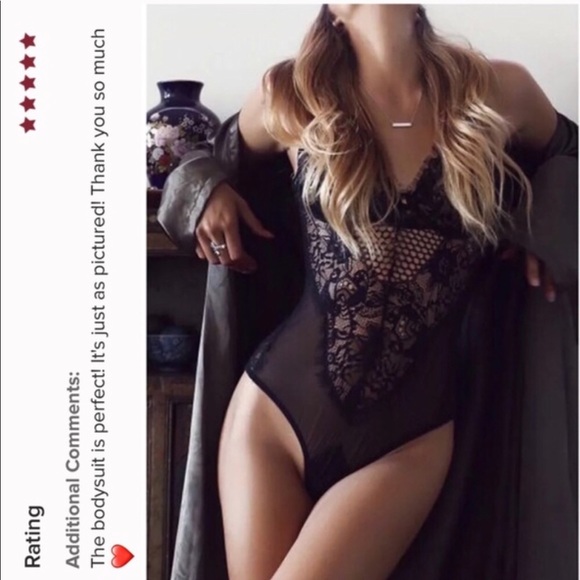 Lace & Mesh Bodysuit - Picture 5 of 6